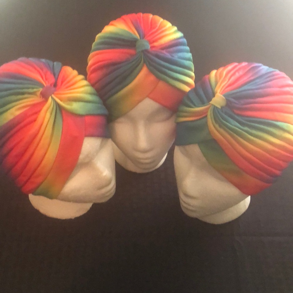 BEAUTIFUL PRIDE RAINBOW TURBAN - Picture 5 of 5